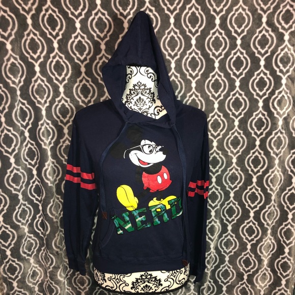 Disney Other - Girls Disney Mickey Nerd Hoody.